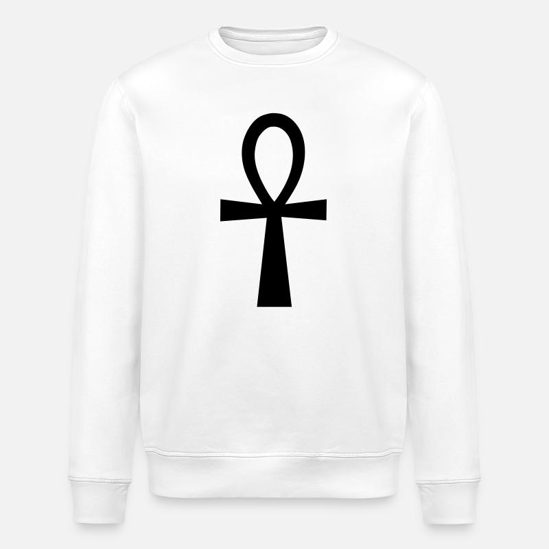 ankh symbol - Stanley/Stella Unisex Bio-Sweatshirt ROLLER - Weiß