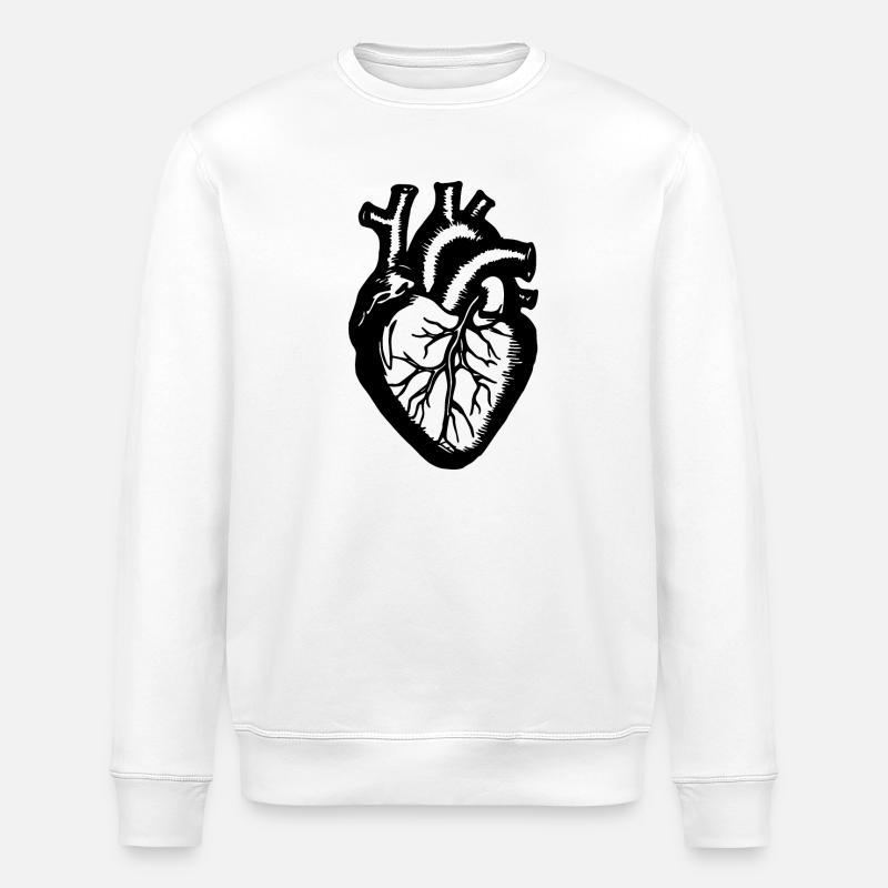 Herz - Stanley/Stella Unisex Bio-Sweatshirt ROLLER - Weiß