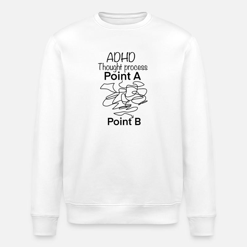 ADHS-Bewusstsein Neurodivergent - Stanley/Stella Unisex Bio-Sweatshirt ROLLER - Weiß