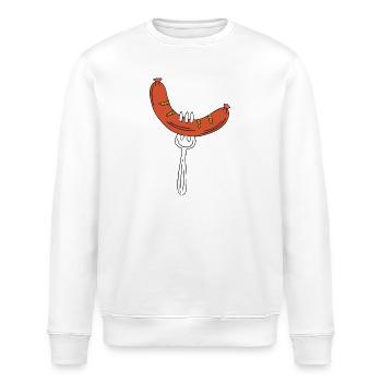 Saucisses à la fourchette - Sweat bio ROLLER Stanley/Stella Unisexe - blanc - Devant - Nik (191cm)