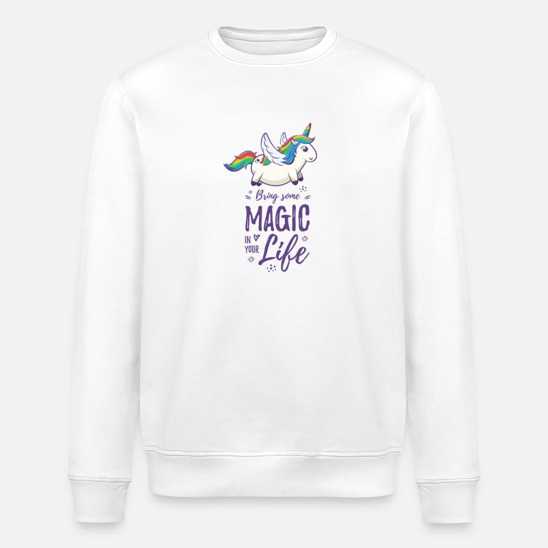Bring Magic in your Life - Sweat bio ROLLER Stanley/Stella Unisexe - blanc