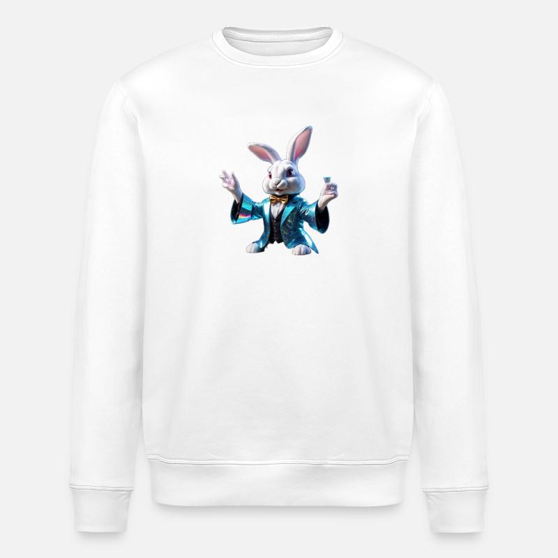 Major Rabbit - Stanley/Stella Unisex Bio-Sweatshirt ROLLER - Weiß