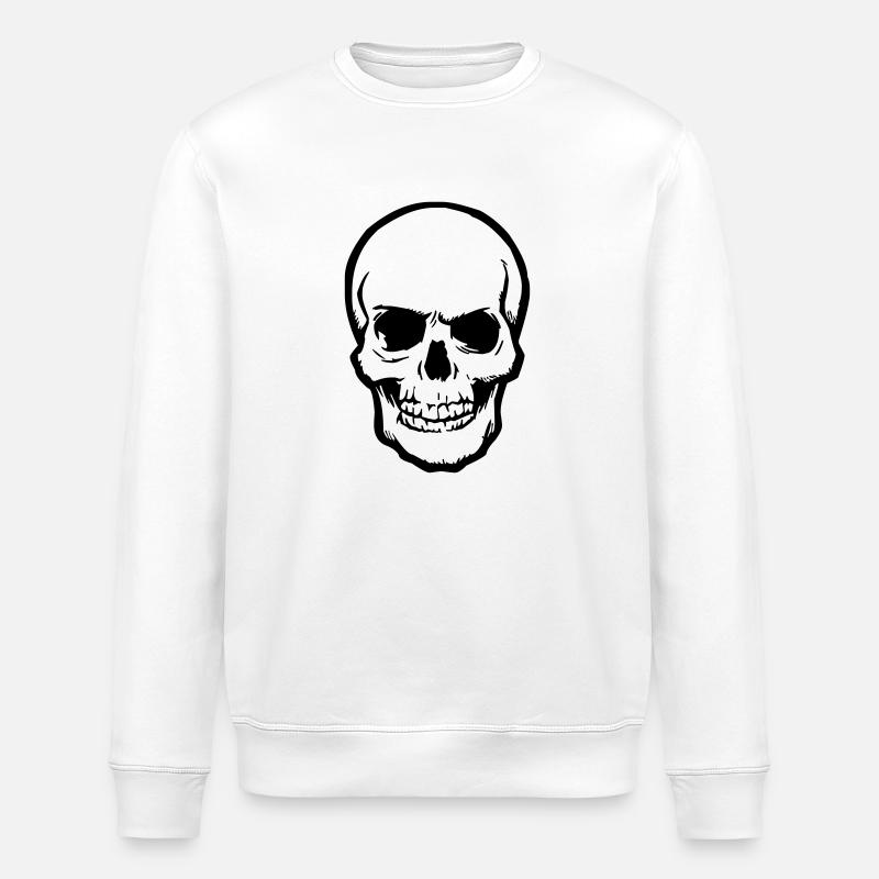 Skull - Stanley/Stella ROLLER Unisex Organic Sweatshirt - white