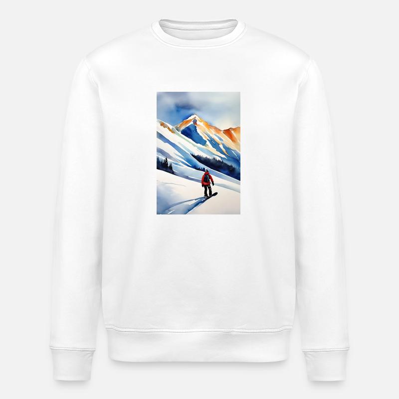 Snowboarder II - Stanley/Stella Unisex Bio-Sweatshirt ROLLER - Weiß