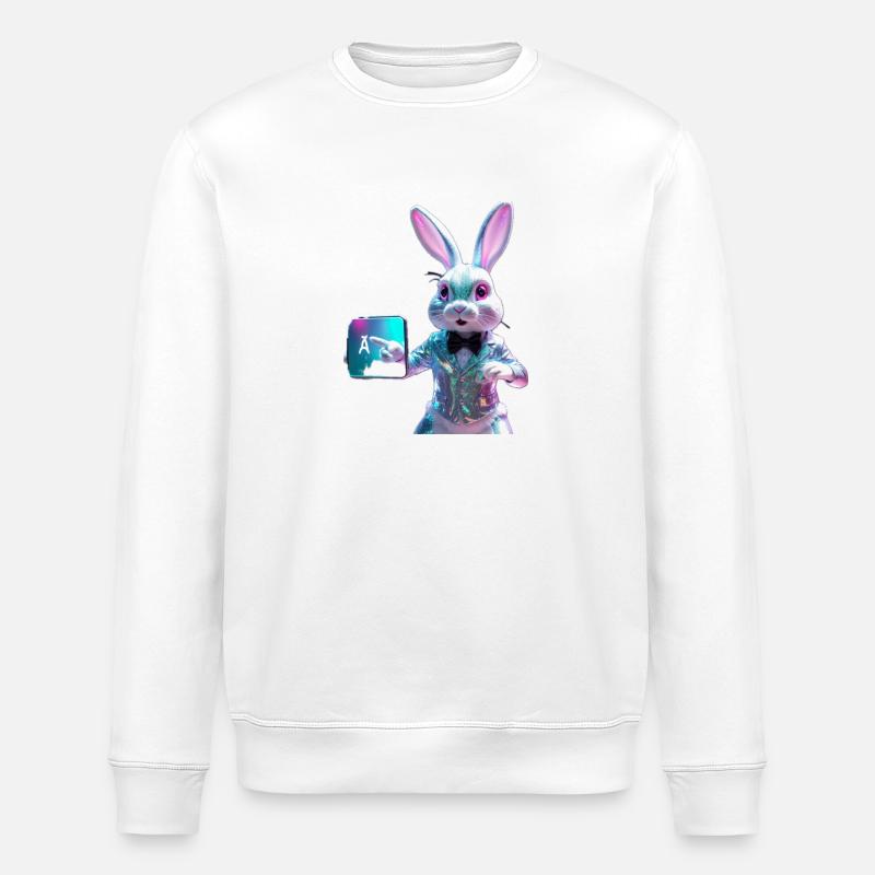 Cam Rabbit - Stanley/Stella Unisex Bio-Sweatshirt ROLLER - Weiß