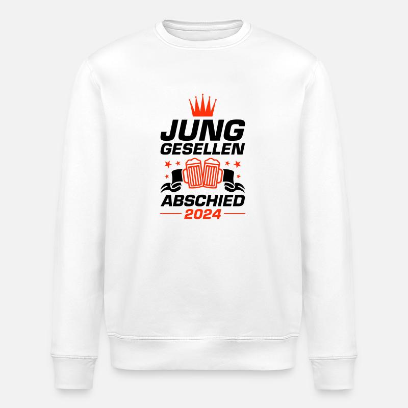 Junggesellen Abschied 2024 - Stanley/Stella Unisex Bio-Sweatshirt ROLLER - Weiß