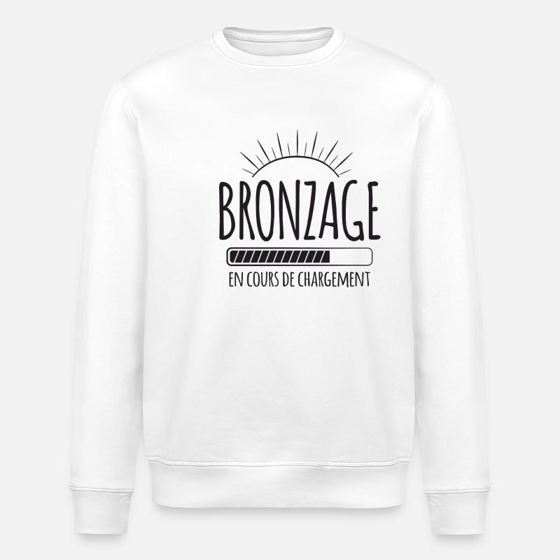 Tan Loading, Été, Vacances, Français - Sweat bio ROLLER Stanley/Stella Unisexe - blanc
