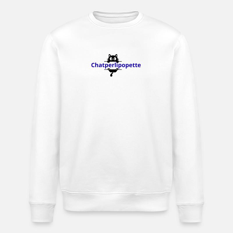 Chatperlipopette - Stanley/Stella Unisex Bio-Sweatshirt ROLLER - Weiß