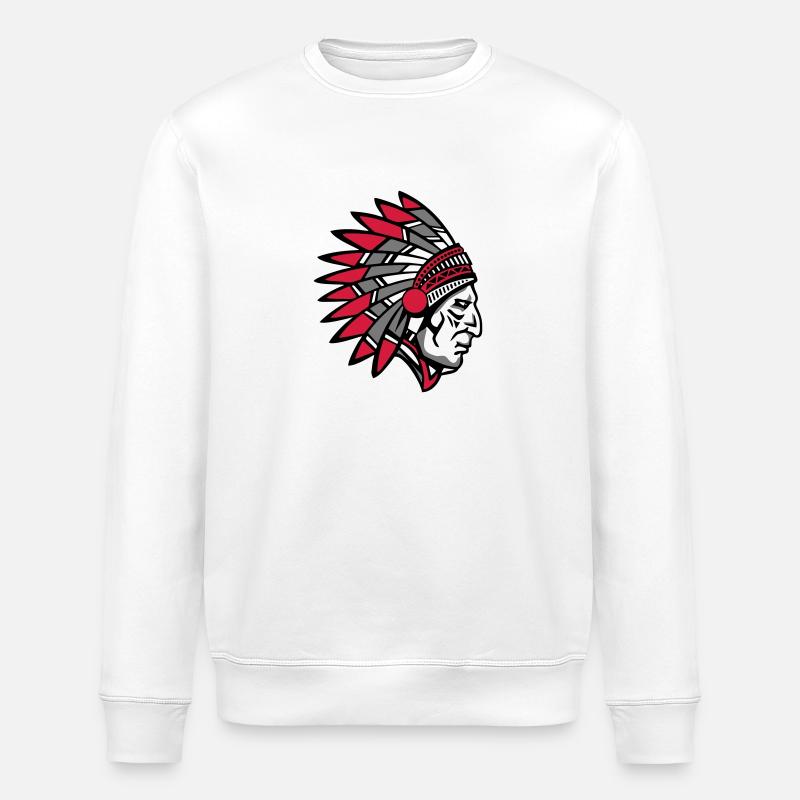 Indian Indianer - Stanley/Stella Unisex Bio-Sweatshirt ROLLER - Weiß