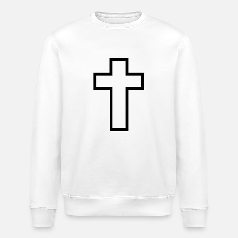 Kreuz - Stanley/Stella Unisex Bio-Sweatshirt ROLLER - Weiß