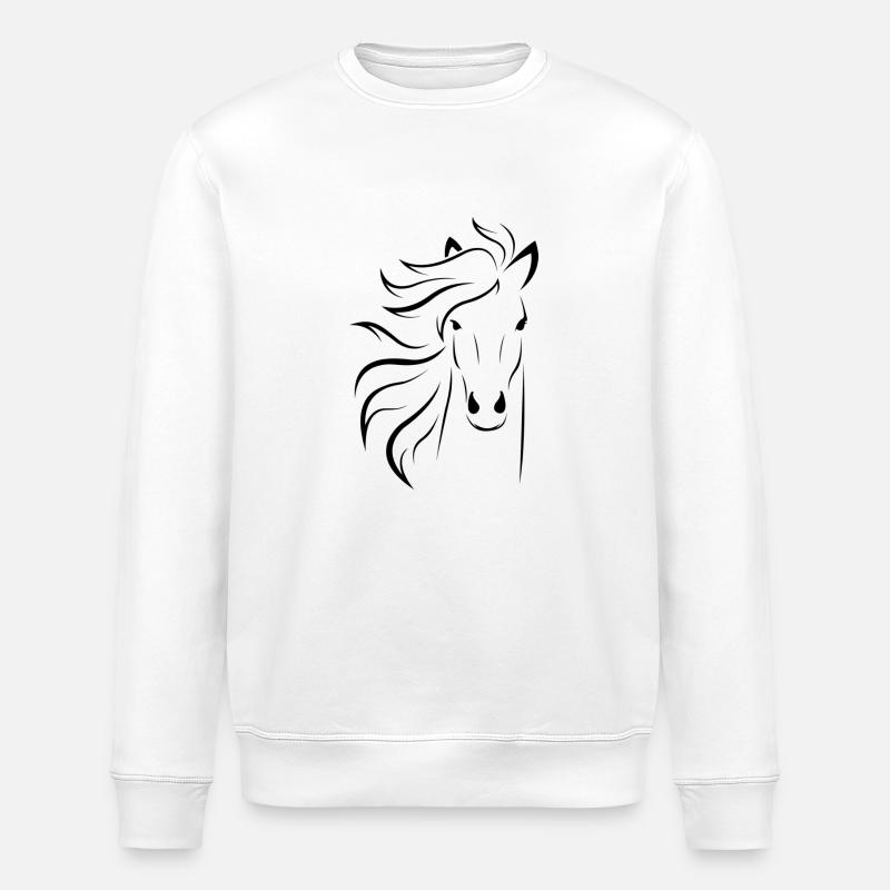 cheval - Sweat bio ROLLER Stanley/Stella Unisexe - blanc