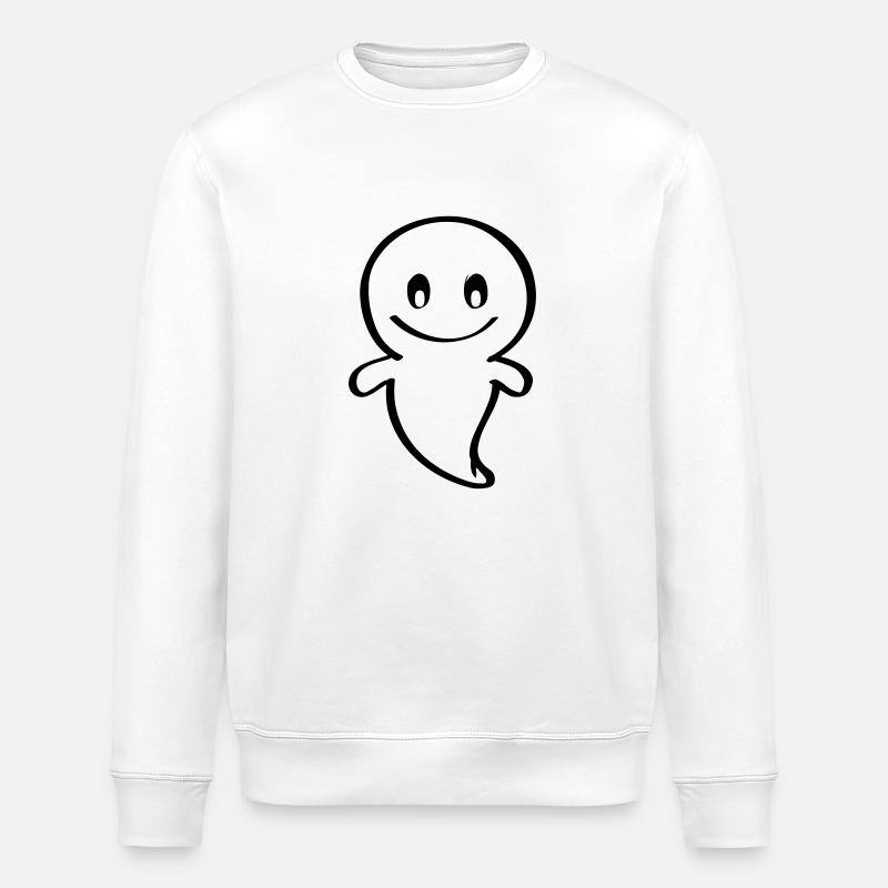Friendly Ghost Halloween hantise - Sweat bio ROLLER Stanley/Stella Unisexe - blanc