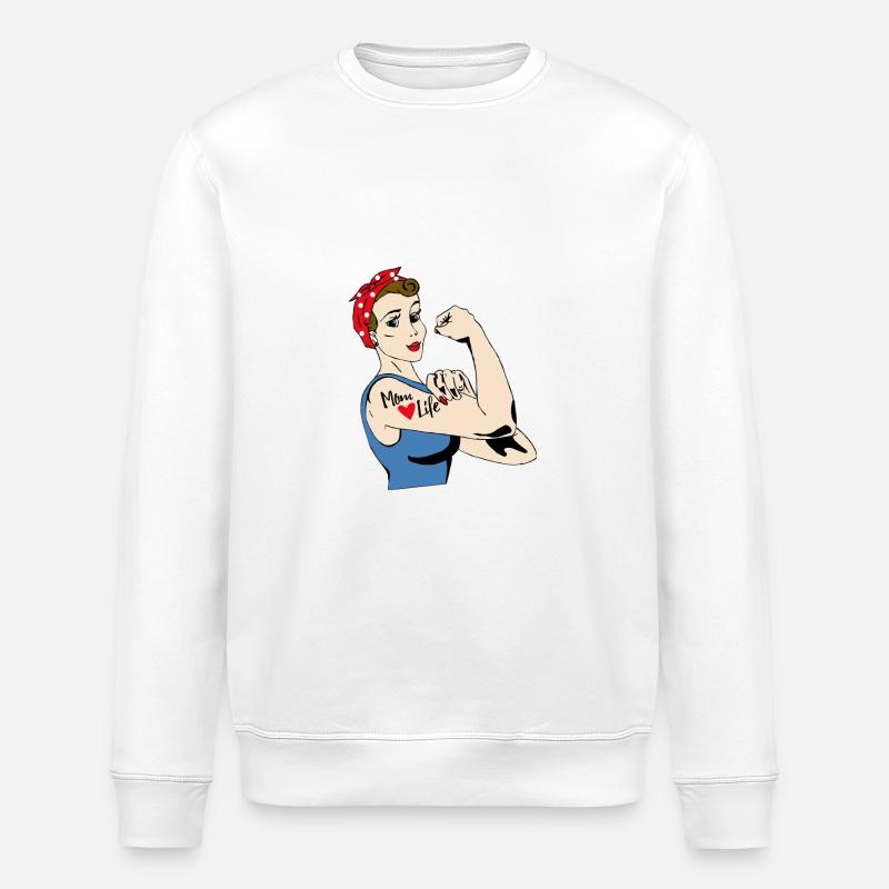La vie de maman - Sweat bio ROLLER Stanley/Stella Unisexe - blanc