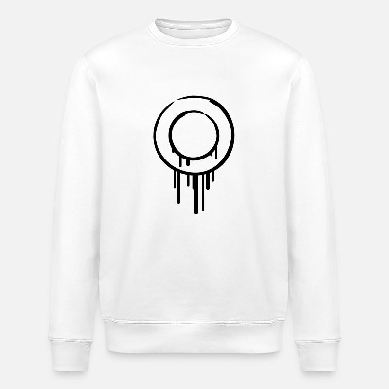 circle_rings_graffiti - Stanley/Stella ROLLER Unisex Organic Sweatshirt - white