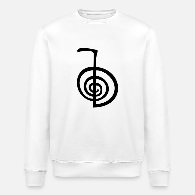Reiki 01 ★ SpiritSpread - Stanley/Stella Unisex Bio-Sweatshirt ROLLER - Weiß
