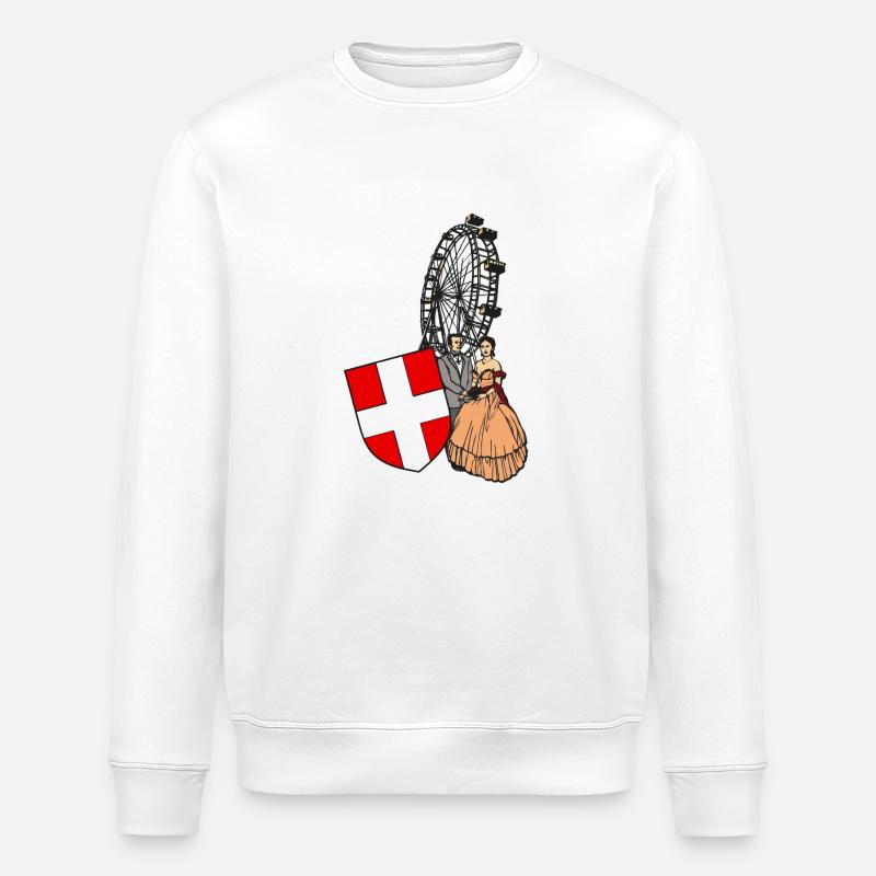 Panorama de Vienne - Sweat bio ROLLER Stanley/Stella Unisexe - blanc