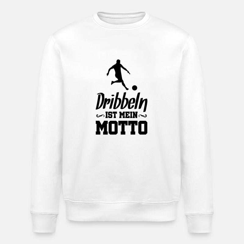 fussball dribbeln motto - Stanley/Stella Unisex Bio-Sweatshirt ROLLER - Weiß