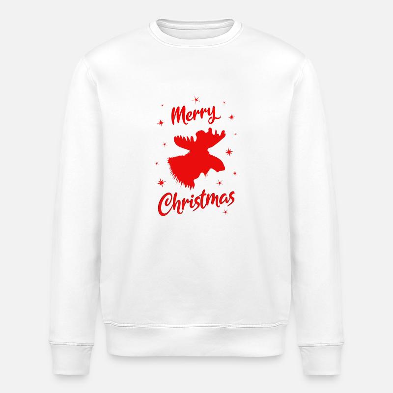 Joyeux Noël mousse - Sweat bio ROLLER Stanley/Stella Unisexe - blanc