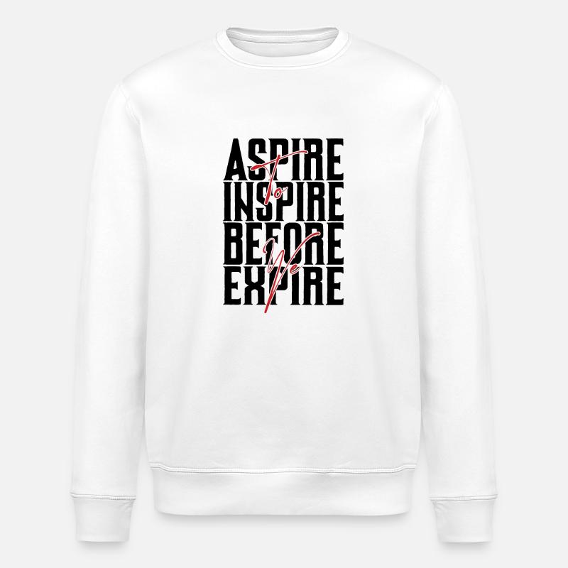 Aspire Avant d’expirer noir - Sweat bio ROLLER Stanley/Stella Unisexe - blanc