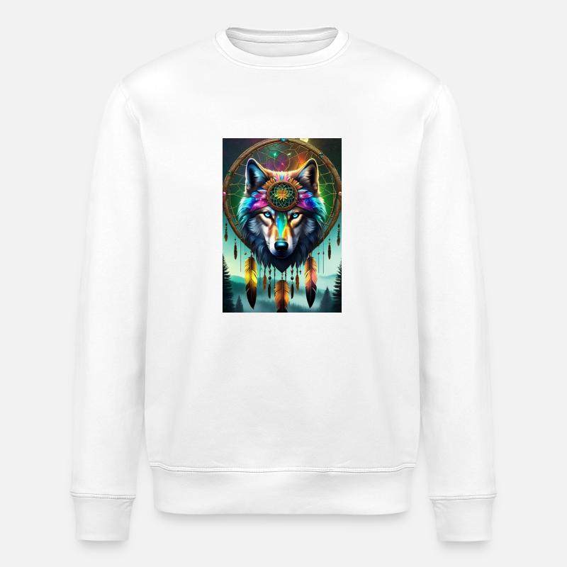 Wolf on your Side - Stanley/Stella ROLLER Unisex Organic Sweatshirt - white