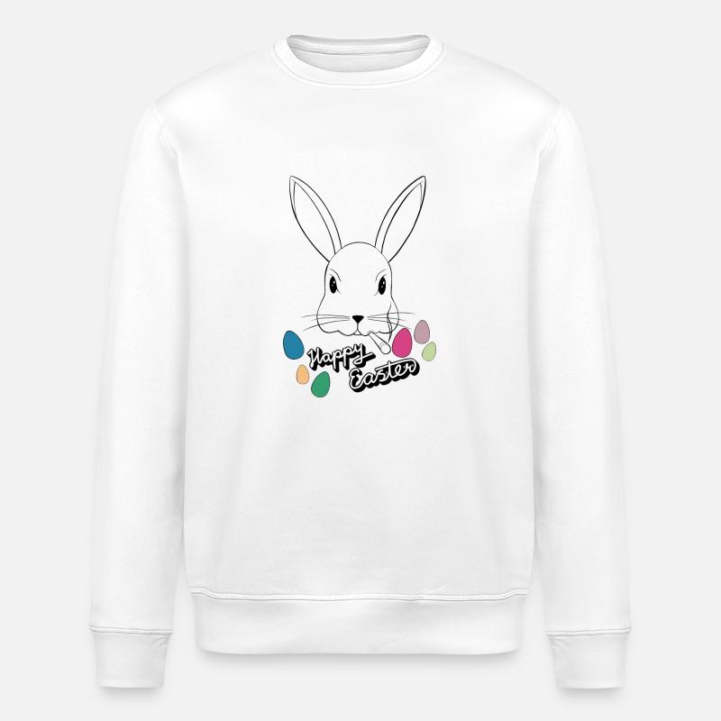 Joyeuses Pâques - Sweat bio ROLLER Stanley/Stella Unisexe - blanc