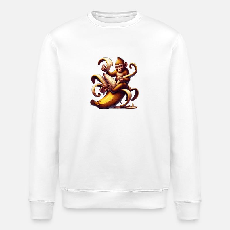Affe - Stanley/Stella Unisex Bio-Sweatshirt ROLLER - Weiß