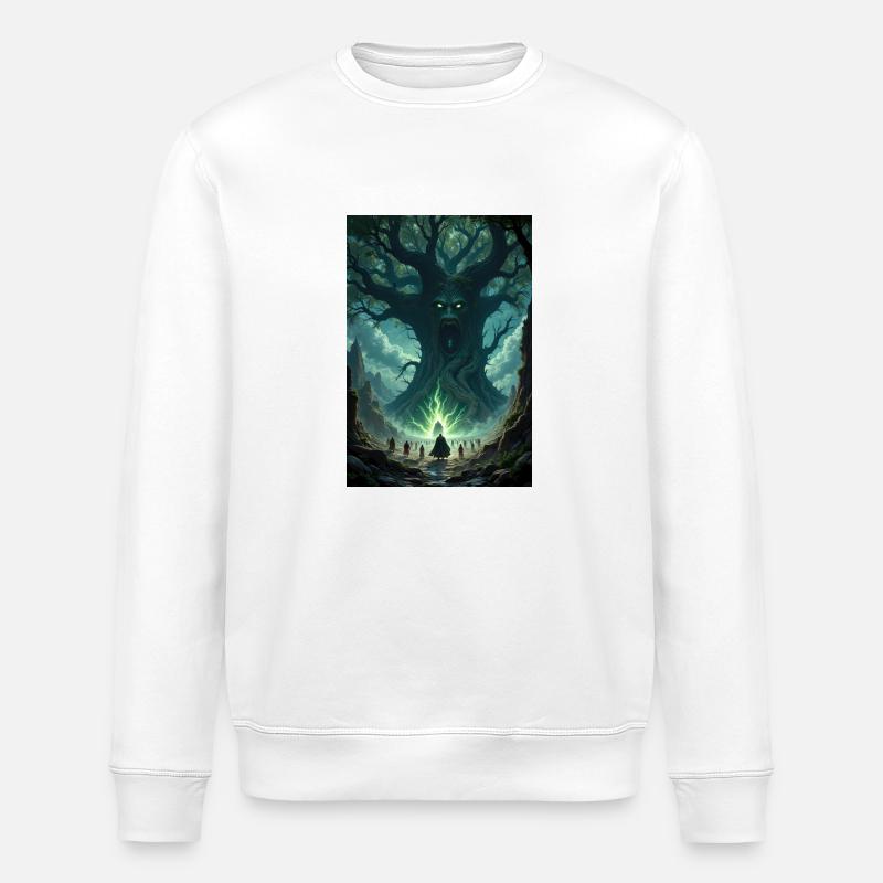 Fantasy tree image. - Stanley/Stella ROLLER Unisex Organic Sweatshirt - white