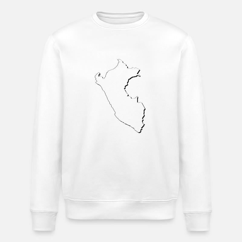 Carte du Pérou comme contour - Sweat bio ROLLER Stanley/Stella Unisexe - blanc