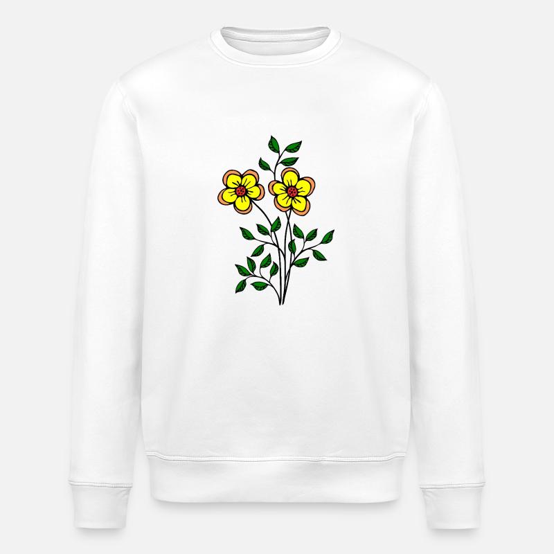 Blumen - Stanley/Stella Unisex Bio-Sweatshirt ROLLER - Weiß