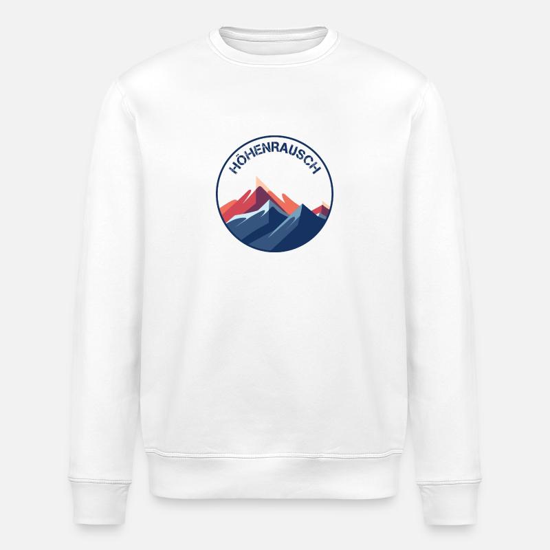 Höhenrausch - Bergmotiv - Stanley/Stella Unisex Bio-Sweatshirt ROLLER - Weiß