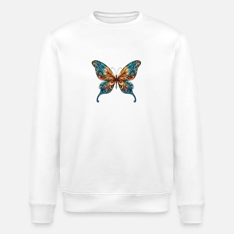 Papillon - Sweat bio ROLLER Stanley/Stella Unisexe - blanc