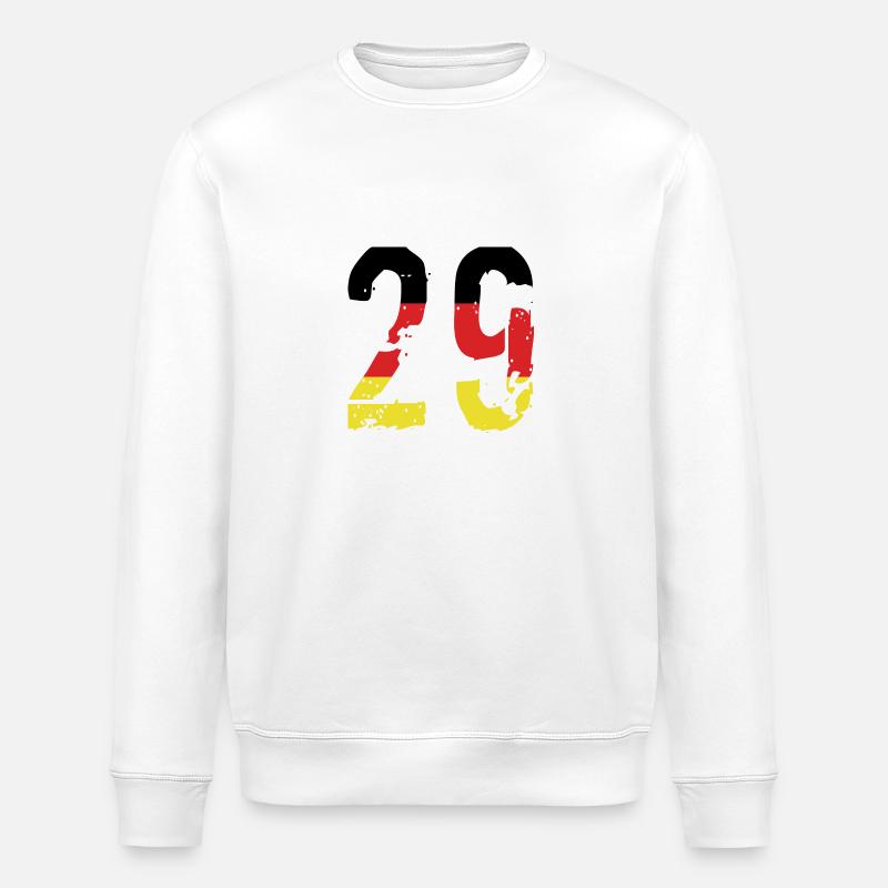 Maillot 29 Numéro Allemagne - Sweat bio ROLLER Stanley/Stella Unisexe - blanc