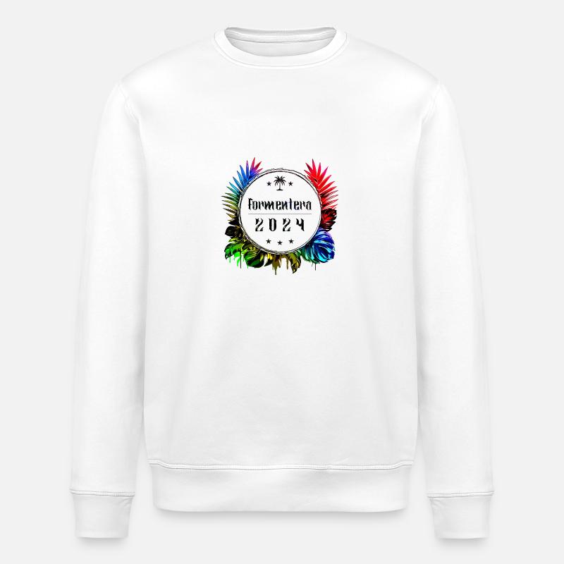 Formentera 2024 Multicoloured - Stanley/Stella ROLLER Unisex Organic Sweatshirt - white