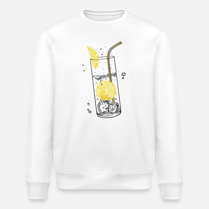 Zitronen Limonade Sommer Limo - Sweat bio ROLLER Stanley/Stella Unisexe - blanc