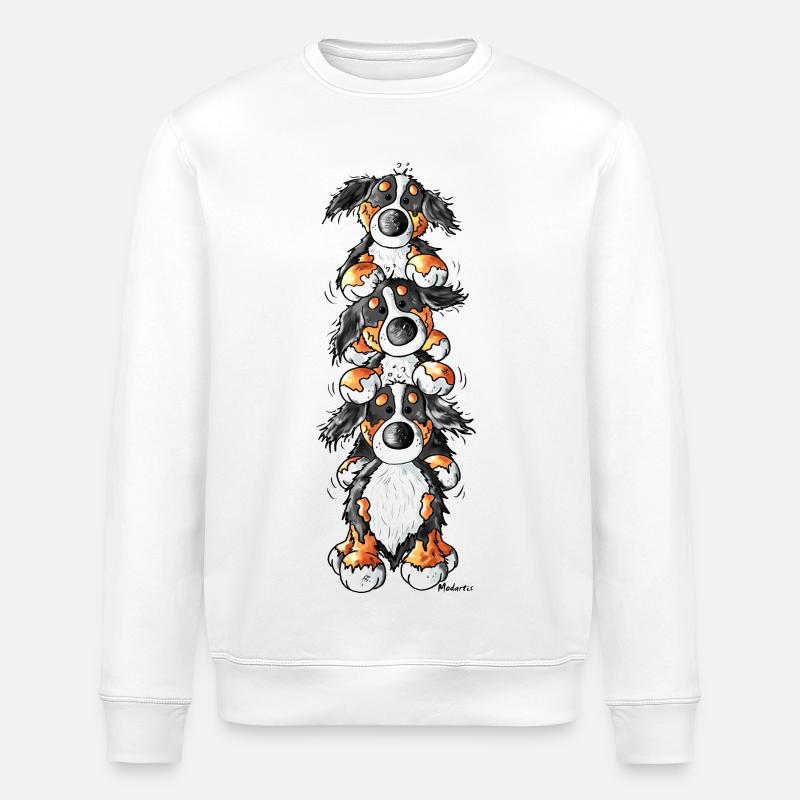 Trois Bouvier Bernois - Sweat bio ROLLER Stanley/Stella Unisexe - blanc