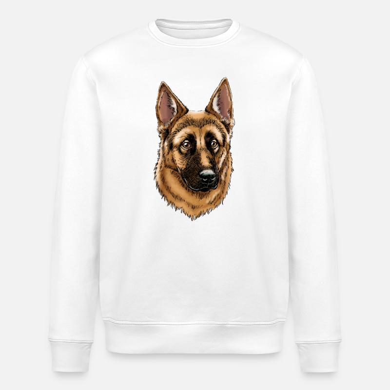 German Shepherd - Stanley/Stella Unisex Bio-Sweatshirt ROLLER - Weiß