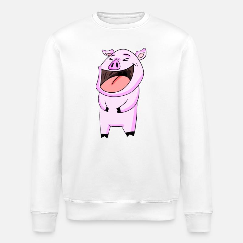 Rires de cochon - Sweat bio ROLLER Stanley/Stella Unisexe - blanc