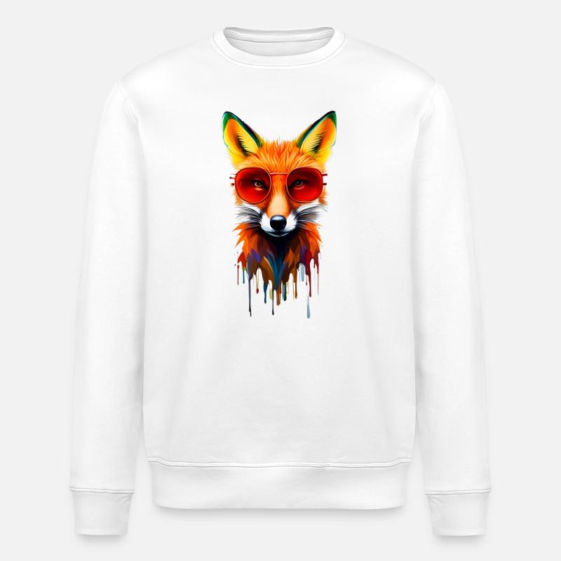 Fox - Stanley/Stella ROLLER Unisex Organic Sweatshirt - white