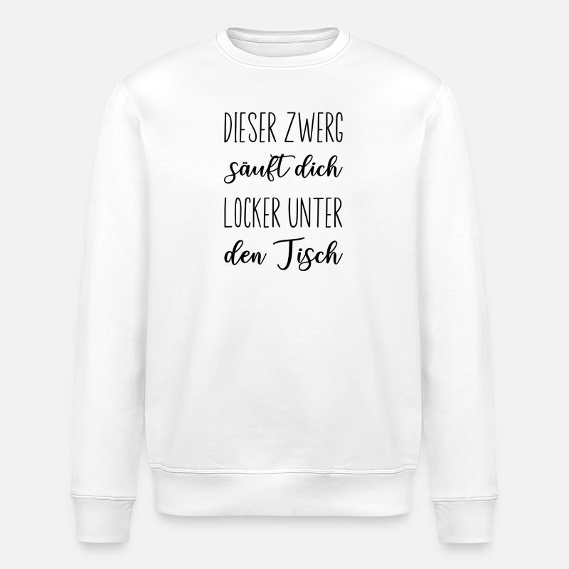 Black & White Square Minimal - Stanley/Stella ROLLER Unisex Organic Sweatshirt - white