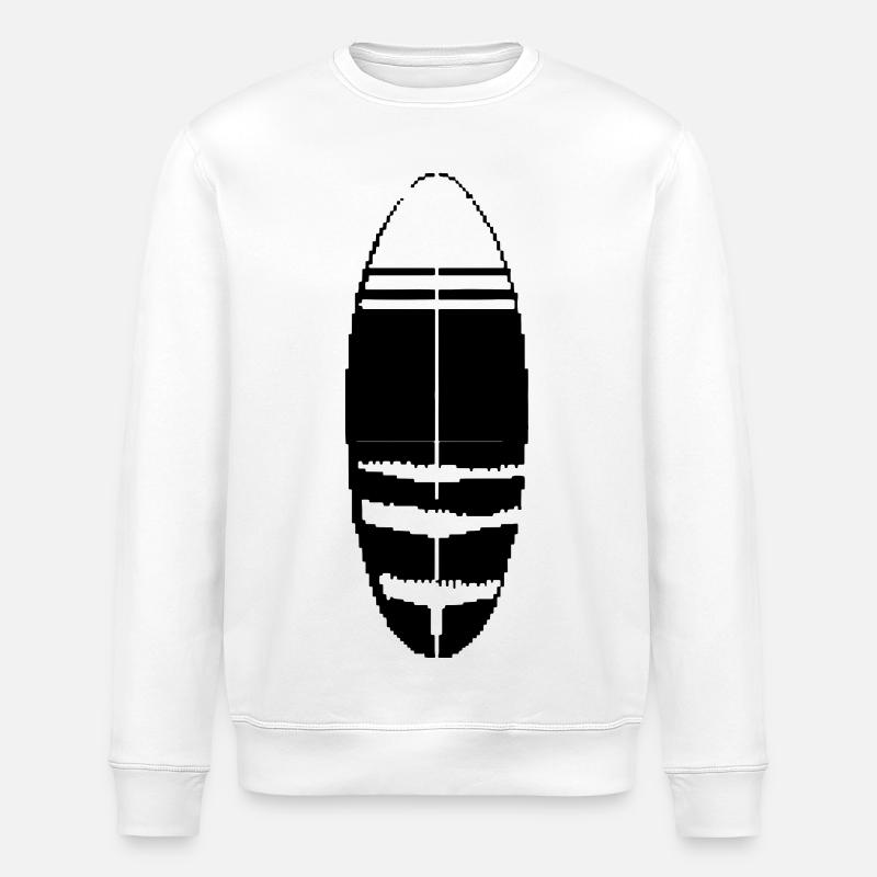 Planche de surf Pixel - Sweat bio ROLLER Stanley/Stella Unisexe - blanc