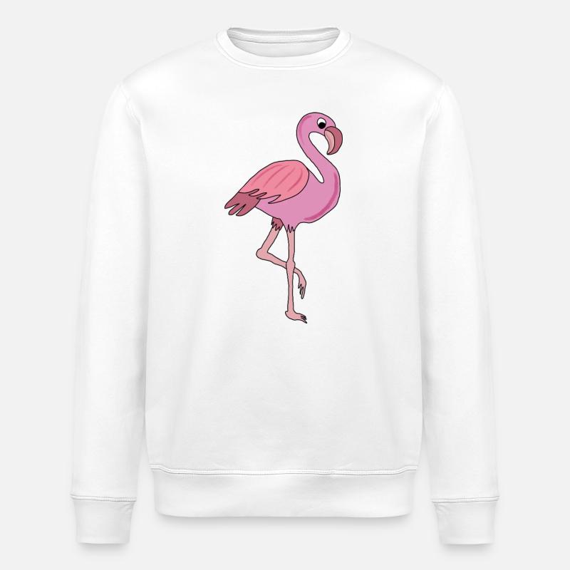 flamingo, pink - Stanley/Stella Unisex Bio-Sweatshirt ROLLER - Weiß