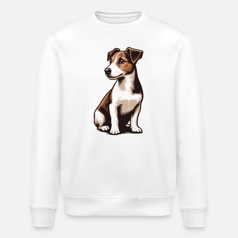 Jack Russell Terrier - Stanley/Stella Unisex Bio-Sweatshirt ROLLER - Weiß