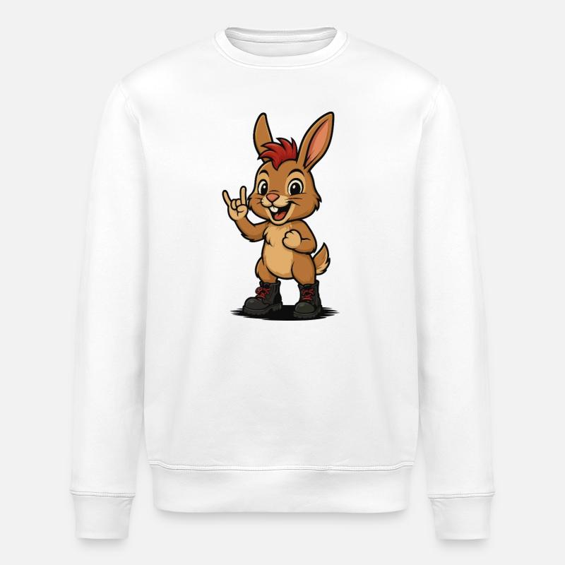 Punk Hopstar - Stanley/Stella Unisex Bio-Sweatshirt ROLLER - Weiß