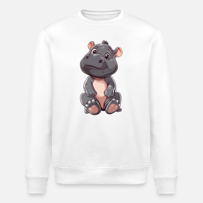 Nilpferd - Stanley/Stella Unisex Bio-Sweatshirt ROLLER - Weiß