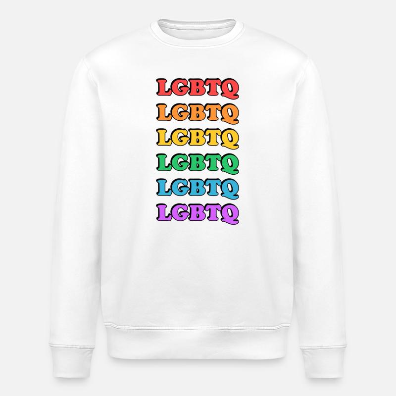 Rainbow LGBTQ - Sweat bio ROLLER Stanley/Stella Unisexe - blanc