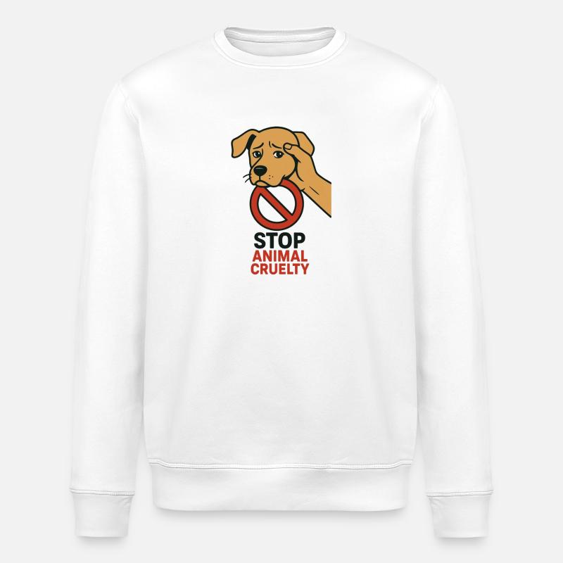 Bouclier canin Stop Animal Cruelty - Sweat bio ROLLER Stanley/Stella Unisexe - blanc