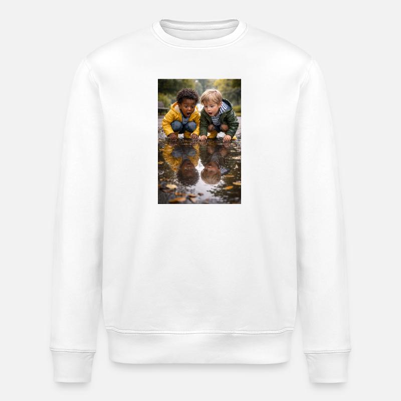 Racism_doesnt_exist - Stanley/Stella Unisex Bio-Sweatshirt ROLLER - Weiß