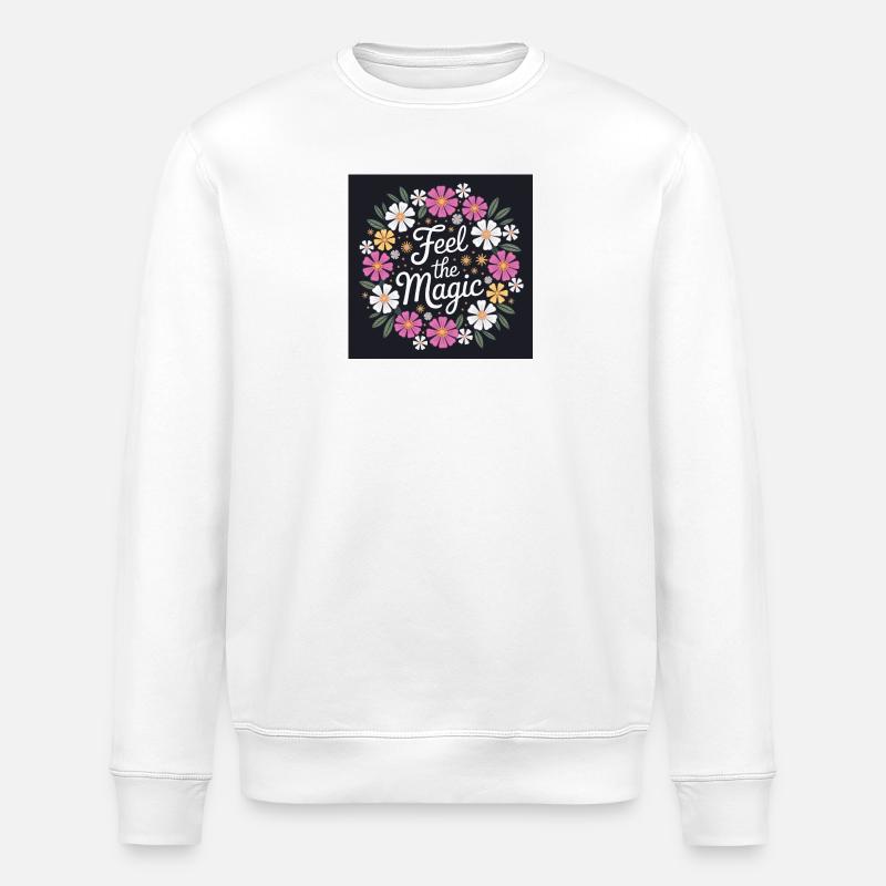 Feel the Magic Blütenkranz - Stanley/Stella Unisex Bio-Sweatshirt ROLLER - Weiß