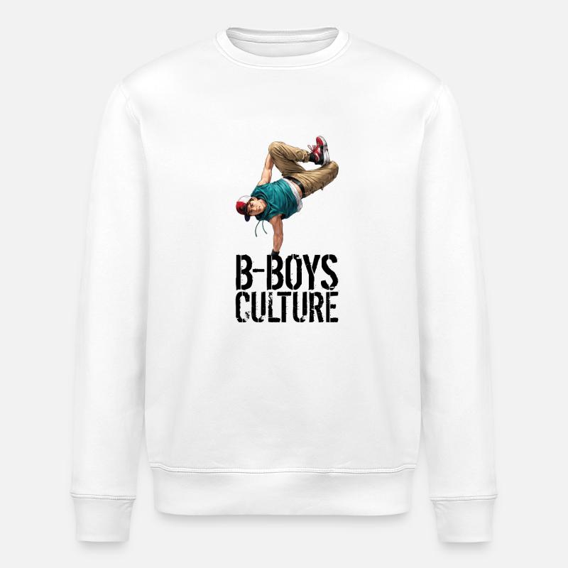 Breakdance One Hand Freeze Illustration - Stanley/Stella Unisex Bio-Sweatshirt ROLLER - Weiß