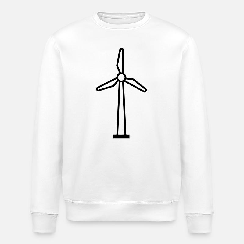 Énergie des éoliennes - Sweat bio ROLLER Stanley/Stella Unisexe - blanc